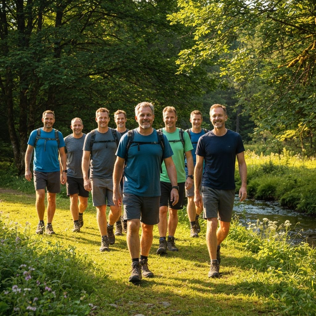 Men 40+ enjoying outdoor activities